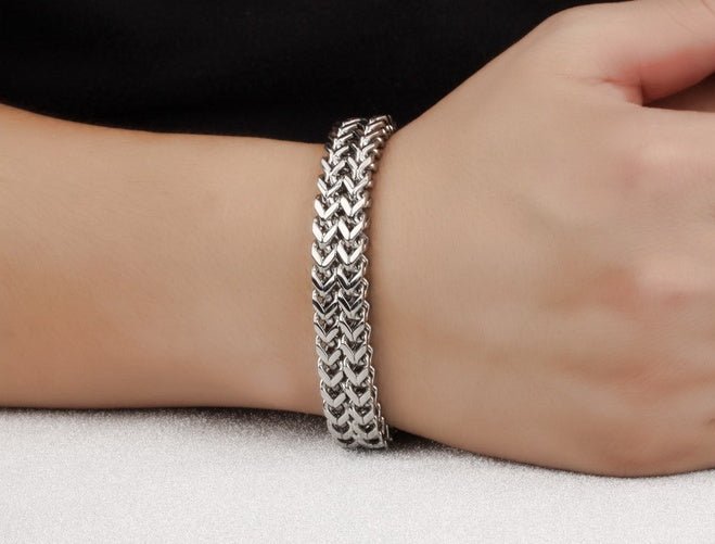 Silver Stainless Steel Bracelets - AurrixSilver Stainless Steel BraceletsAurrix