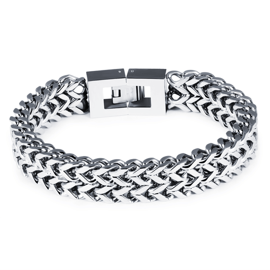 Silver Stainless Steel Bracelets - AurrixSilver Stainless Steel BraceletsAurrix