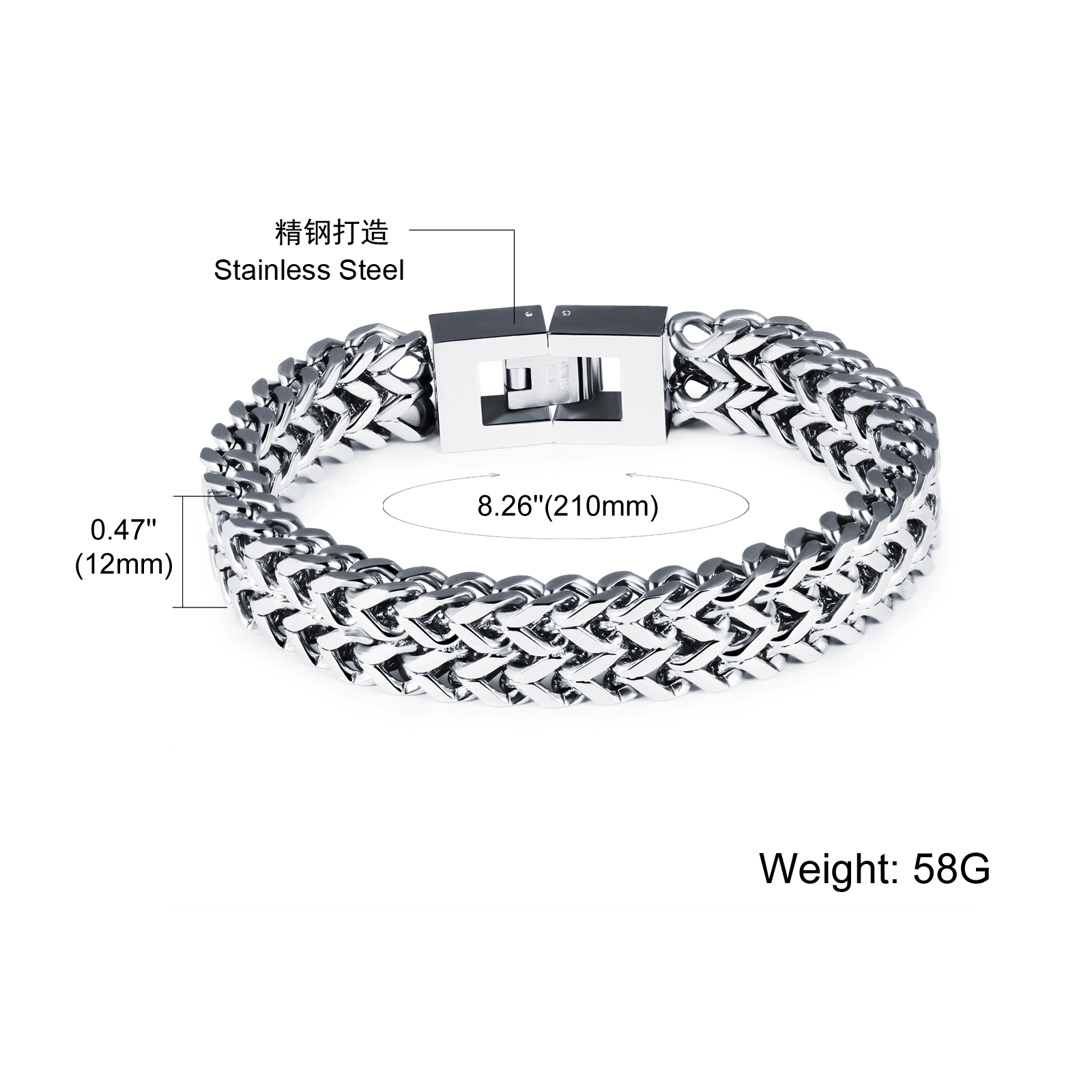 Silver Stainless Steel Bracelets - AurrixSilver Stainless Steel BraceletsAurrix