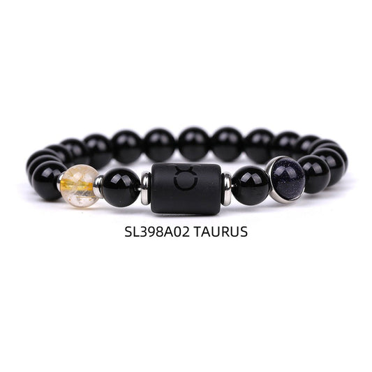 Bracelet for Men Women Adjustable Natural Black Stone - AurrixBracelet for Men Women Adjustable Natural Black StoneAurrix
