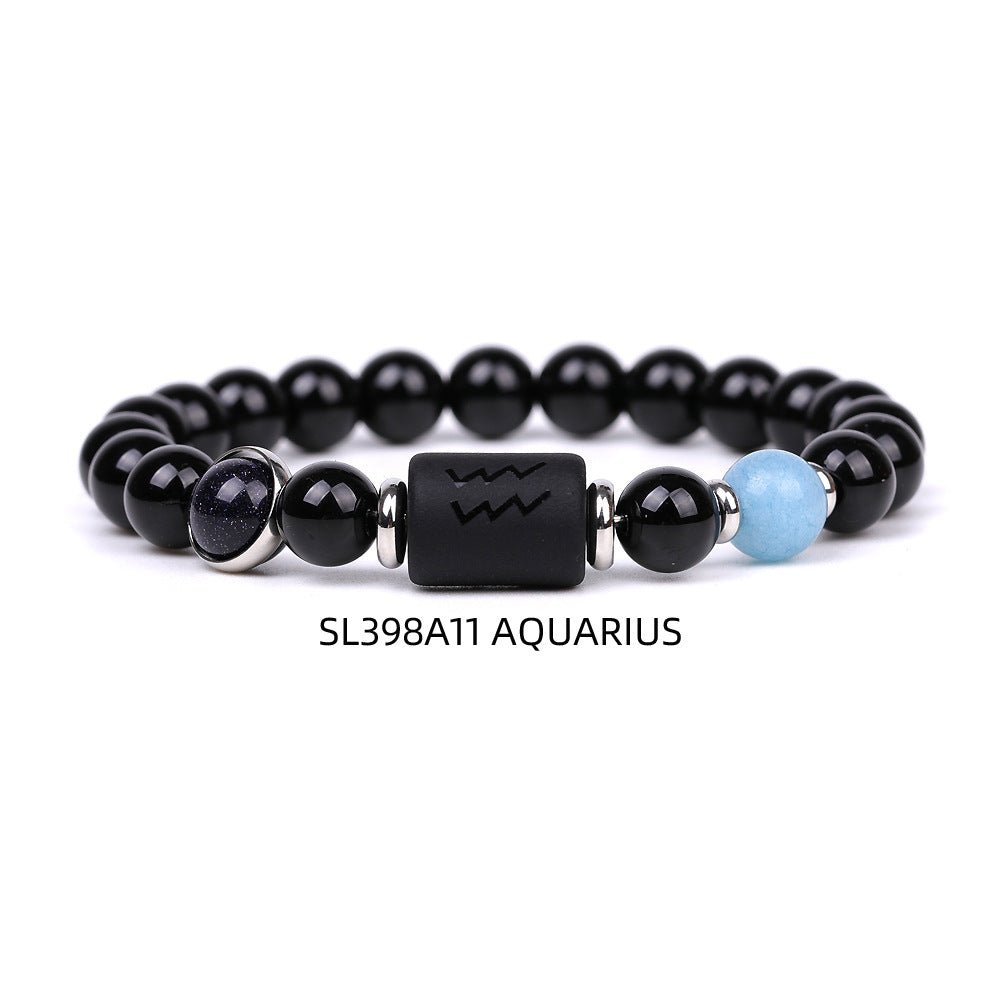 Bracelet for Men Women Adjustable Natural Black Stone - AurrixBracelet for Men Women Adjustable Natural Black StoneAurrix