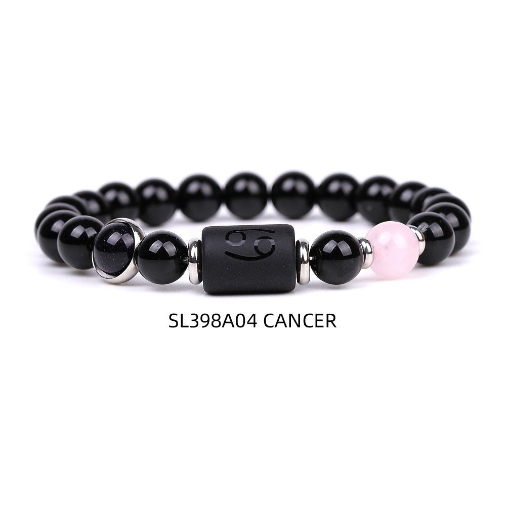 Bracelet for Men Women Adjustable Natural Black Stone - AurrixBracelet for Men Women Adjustable Natural Black StoneAurrix
