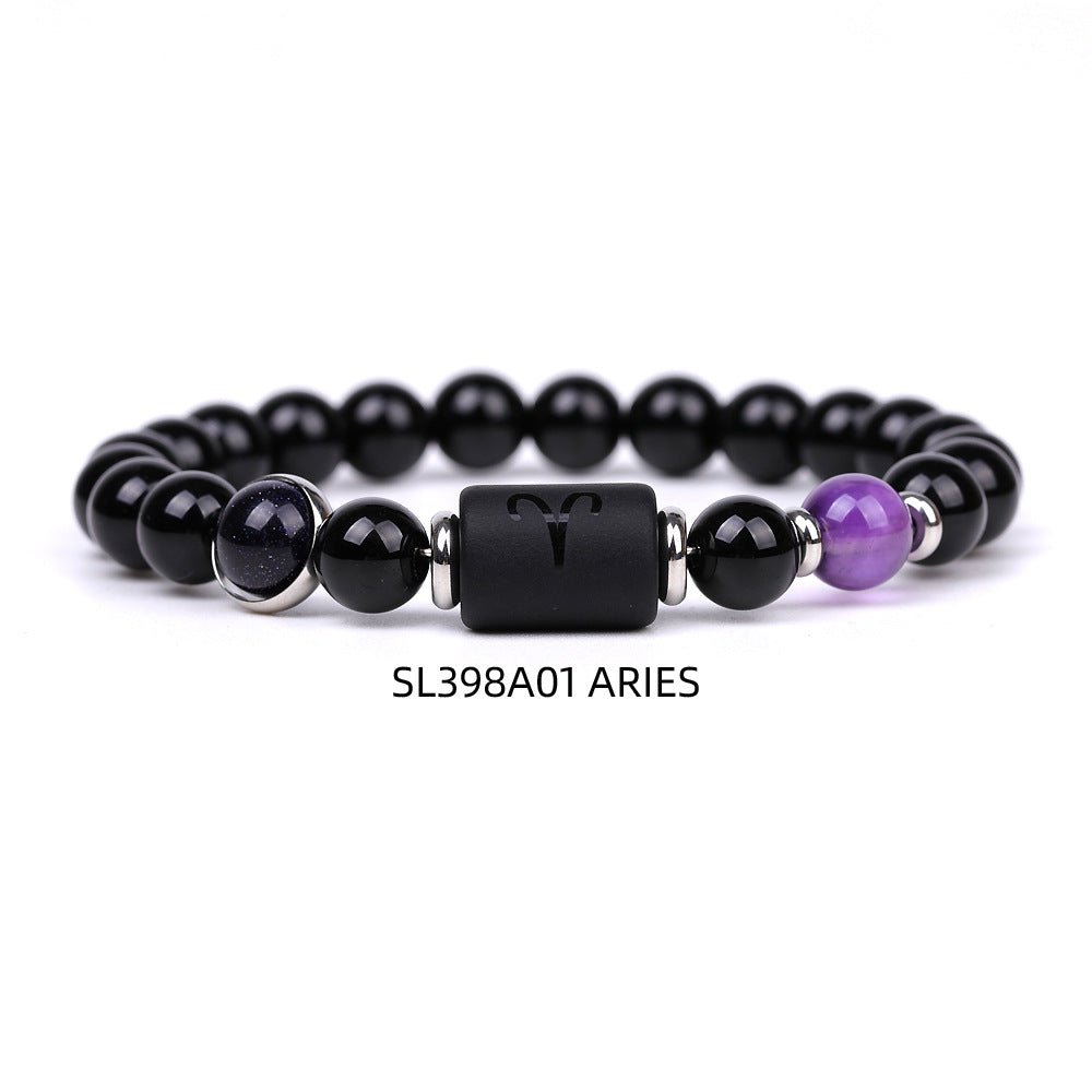 Bracelet for Men Women Adjustable Natural Black Stone - AurrixBracelet for Men Women Adjustable Natural Black StoneAurrix